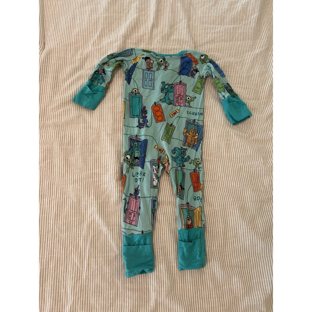 Little Sleepies Zippy Newborn Monsters Inc Scream Team Disney Bamboo Long Sleeve - Picture 9 of 10